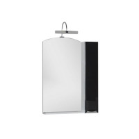 Шкаф-зеркало Aquanet Асти 65 со светильником, черный