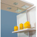 Шкаф-зеркало Бриклаер "Бали" 90 L светлая лиственница/белый глянец