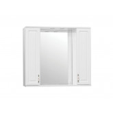 Шкаф-зеркало Style Line "Олеандр-2 900/С" Люкс белый
