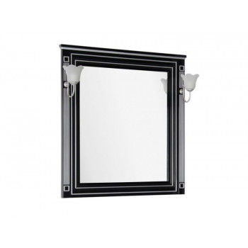 Зеркало Aquanet Паола 90 со светильниками, черный/серебро