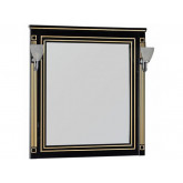 Зеркало Aquanet Паола 90 со светильниками, черный/золото