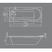 Акриловая прямоугольная ванна Jika Floreana 170 х 75,с м/к и сифоном + фронтальная панель