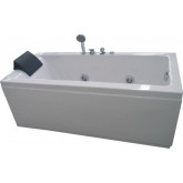 Акриловая ванна Appollo TS-9012 (170*75*60)  с сифоном и подголовником, без гидромассажа, левая